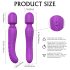 Seksi HD Iris - 2 motora, grijač, masažni vibrator (ljubičasti)