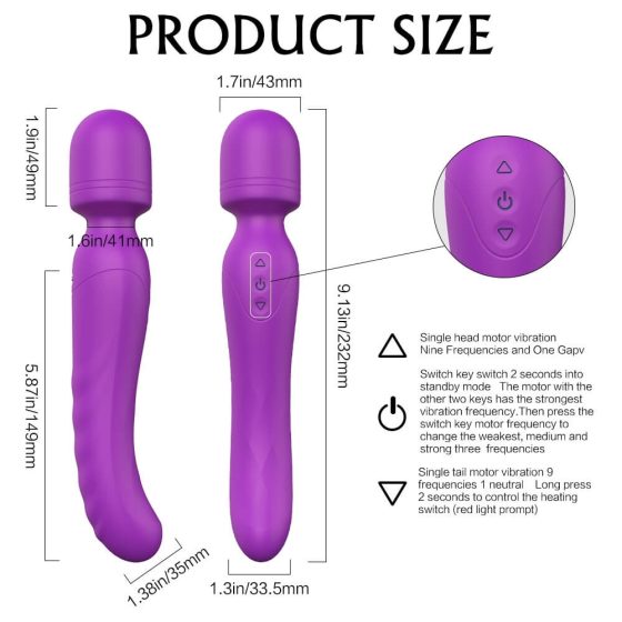 Sex HD Iris - punjivi vibrator za masažu s 2 motora (ljubičasta)