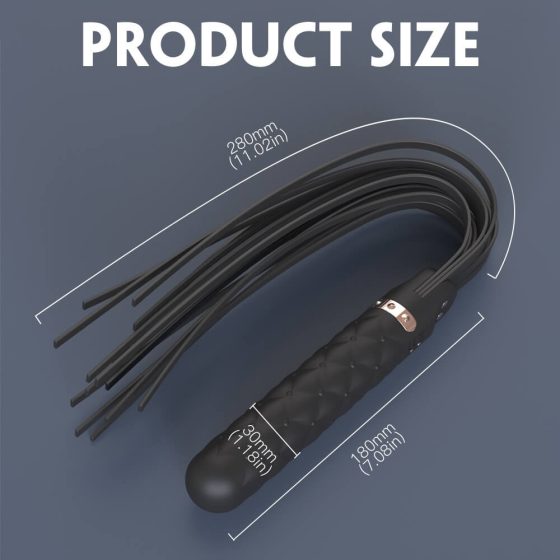 Sex HD Bloody Mary - vodootporni vibrator i bič na baterije (crni)