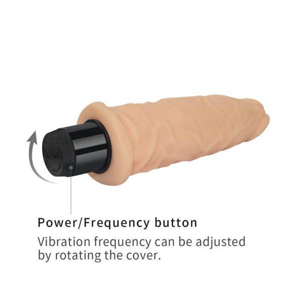 Lovetoy Real Feel - realistični vibrator - 19 cm (prirodni)