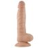 Lovetoy Real Extreme - dildo s vakumom - 21 cm (prirodna boja)