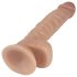 Lovetoy Real Extreme - dildo s vakumom - 21 cm (prirodna boja)