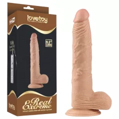 Lovetoy Real Extreme - dildo s vakuumskom čašicom - 24 cm