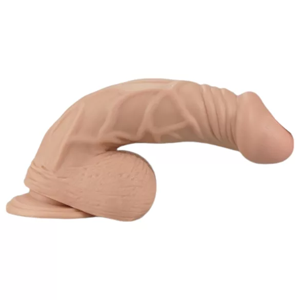 Lovetoy Real Extreme - dildo s vakuumskom podlogom - 23cm - natur