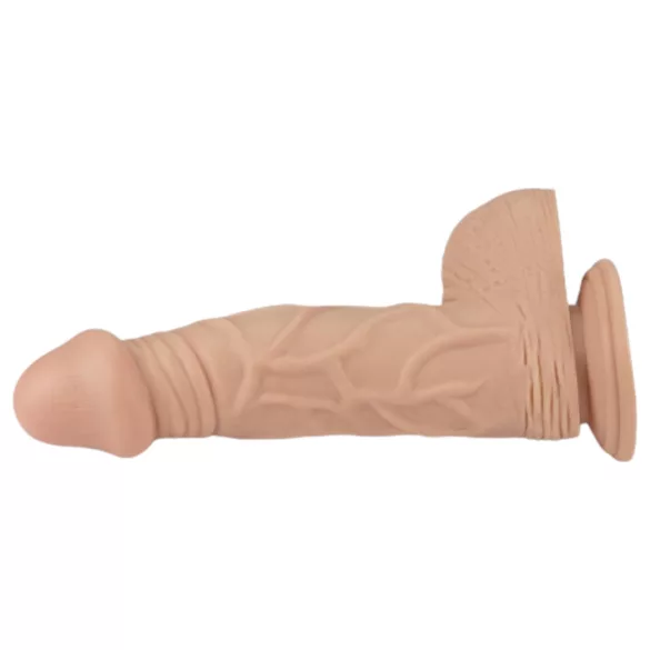 Lovetoy Real Extreme - dildo s vakuumskom podlogom - 23cm - natur