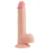 Lovetoy - realistični dildo s vakuum postoljem - 21 cm - bež