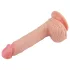 Lovetoy - realistični dildo s vakuum postoljem - 21 cm - bež