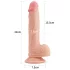 Lovetoy - realistični dildo s vakuum postoljem - 21 cm - bež