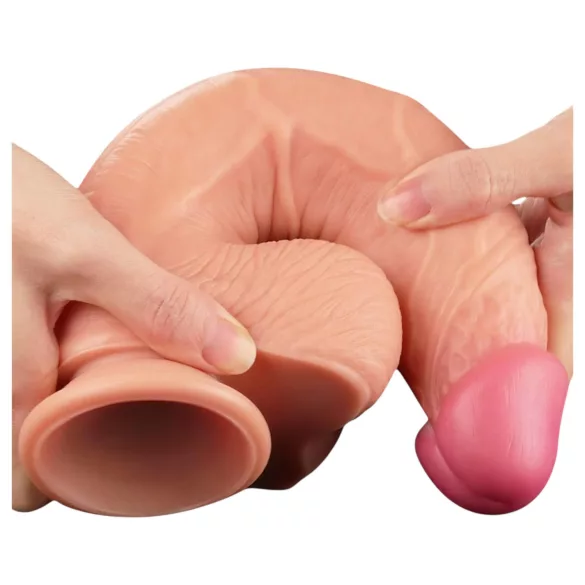 Lovetoy Nature Cock - realistični dildo s dvostrukim slojem - 25 cm - natur