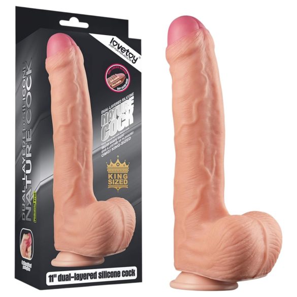 Lovetoy Nature Cock - Dvostruka stimulacija, 28 cm neodoljive stvarnosti!