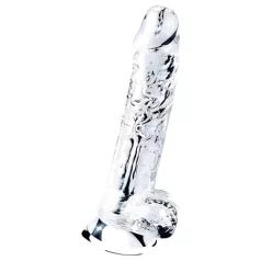   Lovetoy Flawless Clear - dildo s vakuumskom čašicom - 19 cm (prozirno)