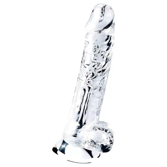 Lovetoy Flawless Clear - dildo s vakuumskom bazom - 19 cm - proziran