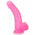 Lovetoy - dildo s vakuumskom bazom - jelly, 20 cm, roza