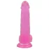 Lovetoy - dildo s vakuumskom bazom - jelly, 20 cm, roza