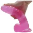 Lovetoy - dildo s vakuumskom bazom - jelly, 20 cm, roza