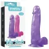 Lovetoy Jelly Studs - dildo s vakumskim postoljem - 20cm - ljubičasta
