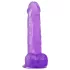 Lovetoy Jelly Studs - dildo s vakumskim postoljem - 20cm - ljubičasta