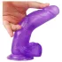 Lovetoy Jelly Studs - dildo s vakumskim postoljem - 20cm - ljubičasta