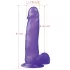 Lovetoy Jelly Studs - dildo s vakumskim postoljem - 20cm - ljubičasta