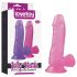 Lovetoy Jelly Studs - Dildo s vakuumom - 15cm (ružičasti)