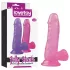 Lovetoy - dildo s vakuumskim čepom - jelly materijal 15 cm pink
