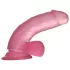 Lovetoy - dildo s vakuumskim čepom - jelly materijal 15 cm pink