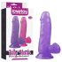 Lovetoy Jelly Studs - dildó s vakum bazom - 15 cm (ljubičasta)