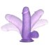Lovetoy Jelly Studs - dildó s vakum bazom - 15 cm (ljubičasta)