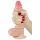 Lovetoy - dvoslojni dildo - realističan 18 cm - natur