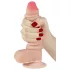 Lovetoy - dvoslojni dildo - realističan 18 cm - natur
