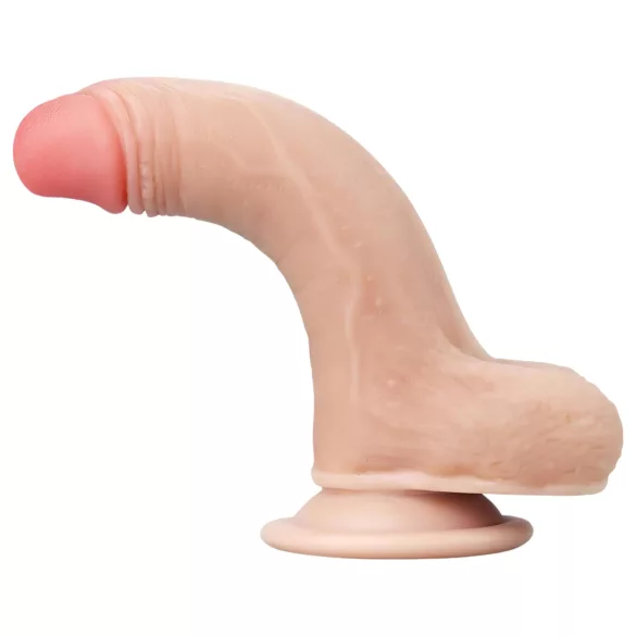 Lovetoy - dvoslojni dildo - realističan 18 cm - natur