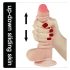 Lovetoy Sliding-Skin - dvoslojni dildo - 18 cm (naturalan)