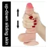 Lovetoy - dvoslojni dildo - realističan 18 cm - natur