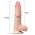 Lovetoy Sliding-Skin - dvoslojni dildo - 18 cm (naturalan)
