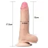Lovetoy - dvoslojni dildo - realističan 18 cm - natur