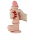 Lovetoy - dvoslojni dildo - realističan efekt kože - 21 cm - natur