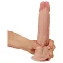 Lovetoy - dvoslojni dildo - realističan efekt kože - 21 cm - natur