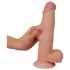 Lovetoy - dvoslojni dildo - realističan efekt kože - 21 cm - natur
