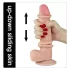 Lovetoy - dvoslojni dildo - realističan efekt kože - 21 cm - natur