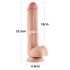 Lovetoy Sliding-Skin - dvostruki sloj dildo - 23 cm (prirodno)
