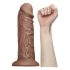 Lovetoy Chubby - Realistični dildo s vakumskim postoljem - 25cm (naturalan)