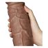 Lovetoy Chubby - Realistični dildo s vakumskim postoljem - 25cm (naturalan)