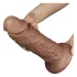 Lovetoy Chubby - realistični dildo s vakuum postoljem - 25 cm - prirodna boja