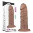 Lovetoy Chubby - realistični dildo s vakuum postoljem - 25 cm - prirodna boja