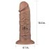 Lovetoy Chubby - Realistični dildo s vakumskim postoljem - 25cm (naturalan)