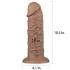 Lovetoy Chubby - realistični dildo s vakuum postoljem - 25 cm - prirodna boja