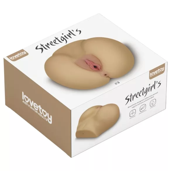 Lovetoy Streetgirl's - masturbator torzo vagina i anus - prirodna boja