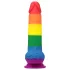 Lovetoy Prider - realistični dildo s testisima - 20 cm - šareni