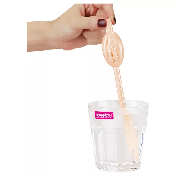 Lovetoy - slamka u obliku vagine - prirodna boja
