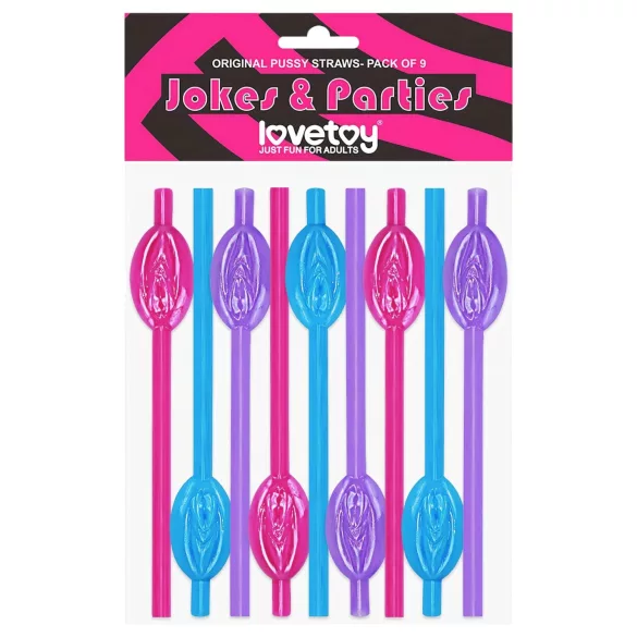 Lovetoy - slamka za piće u obliku vagine - roza/plava/ljubičasta